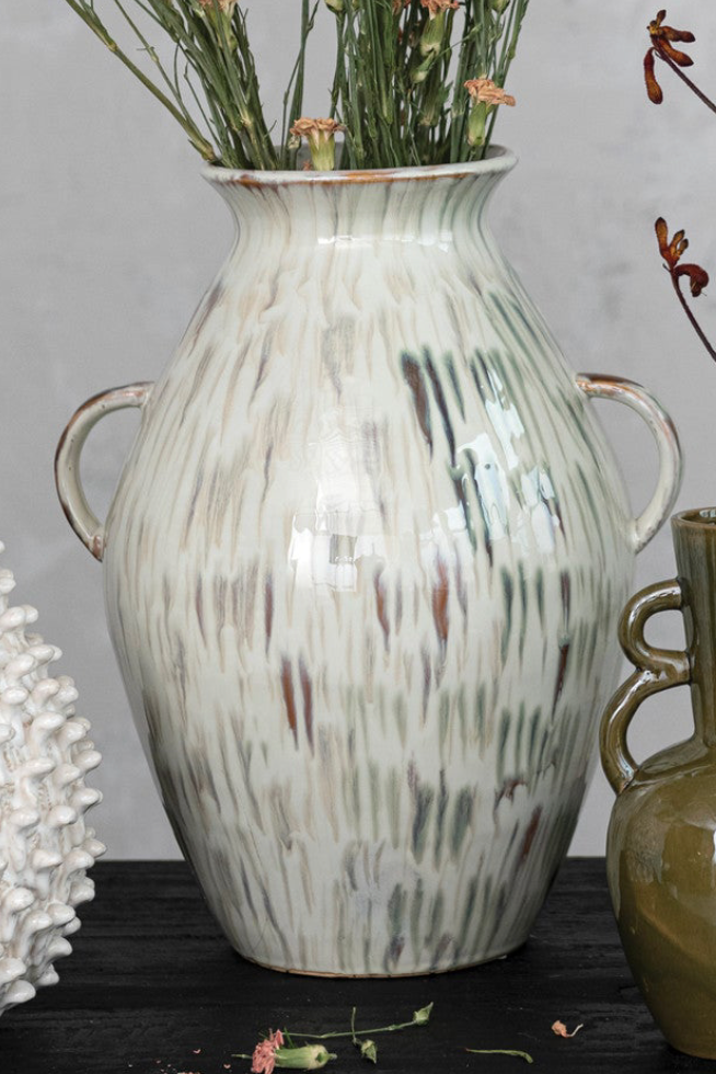 Stoneware Vase w/ Handles