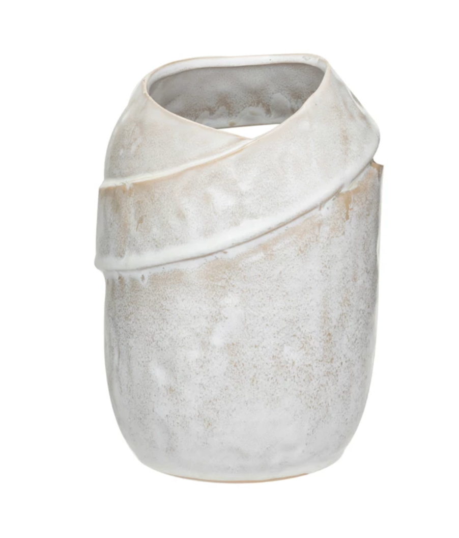 Vase w/ Cut-Out Stoneware