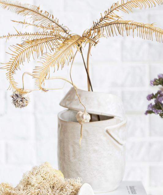 Vase w/ Cut-Out Stoneware