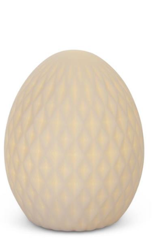 Embossed White Porcelain Led Easter Eggs