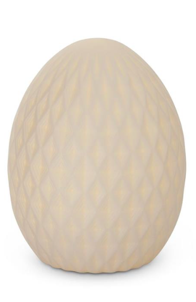 Embossed White Porcelain Led Easter Eggs