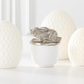 Embossed White Porcelain Led Easter Eggs