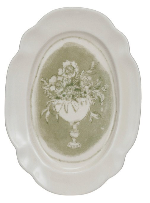 Scalloped Botanical Plate