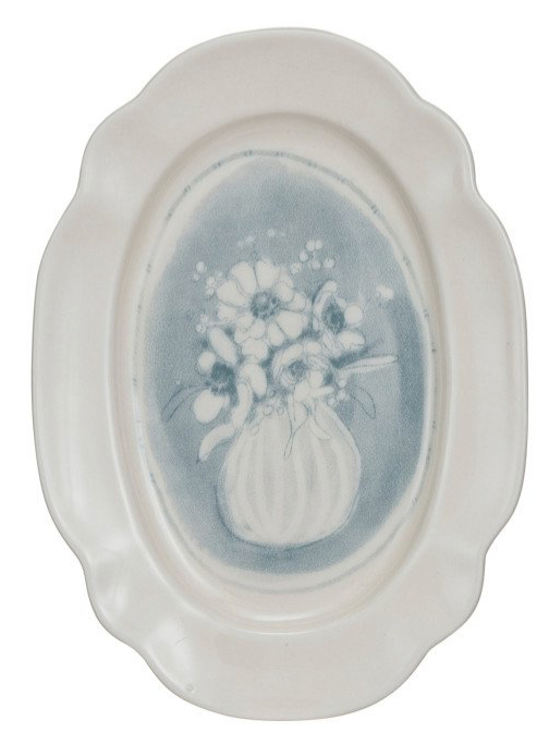 Scalloped Botanical Plate