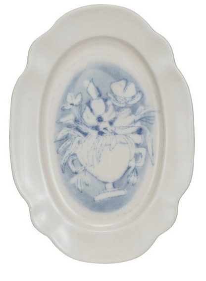 Scalloped Botanical Plate