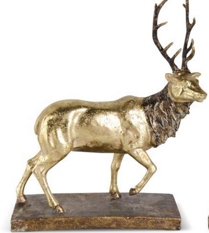 Standing Elk in Antique Gold Finish 2 Styles