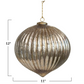 Round Pleated Mercury Glass Ornament