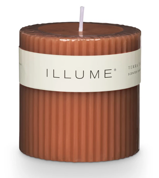 Terra Tabac Small Fragranced Pillar Candle