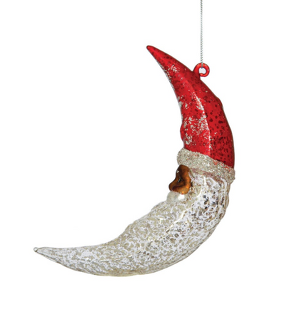 Santa Moon Ornament