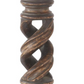 Dark Brown Twisted Wood Candle Holders