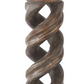 Dark Brown Twisted Wood Candle Holders