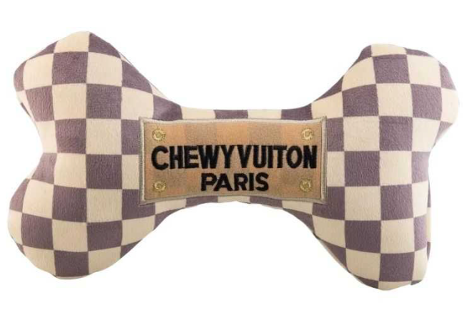 Checker Chewy Vuiton Dog Toys