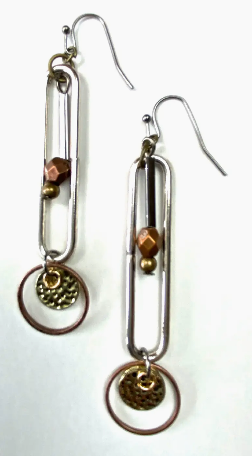 Mechanical Clip Collage Earring