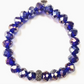Faceted Glass Stretch Bracelet
