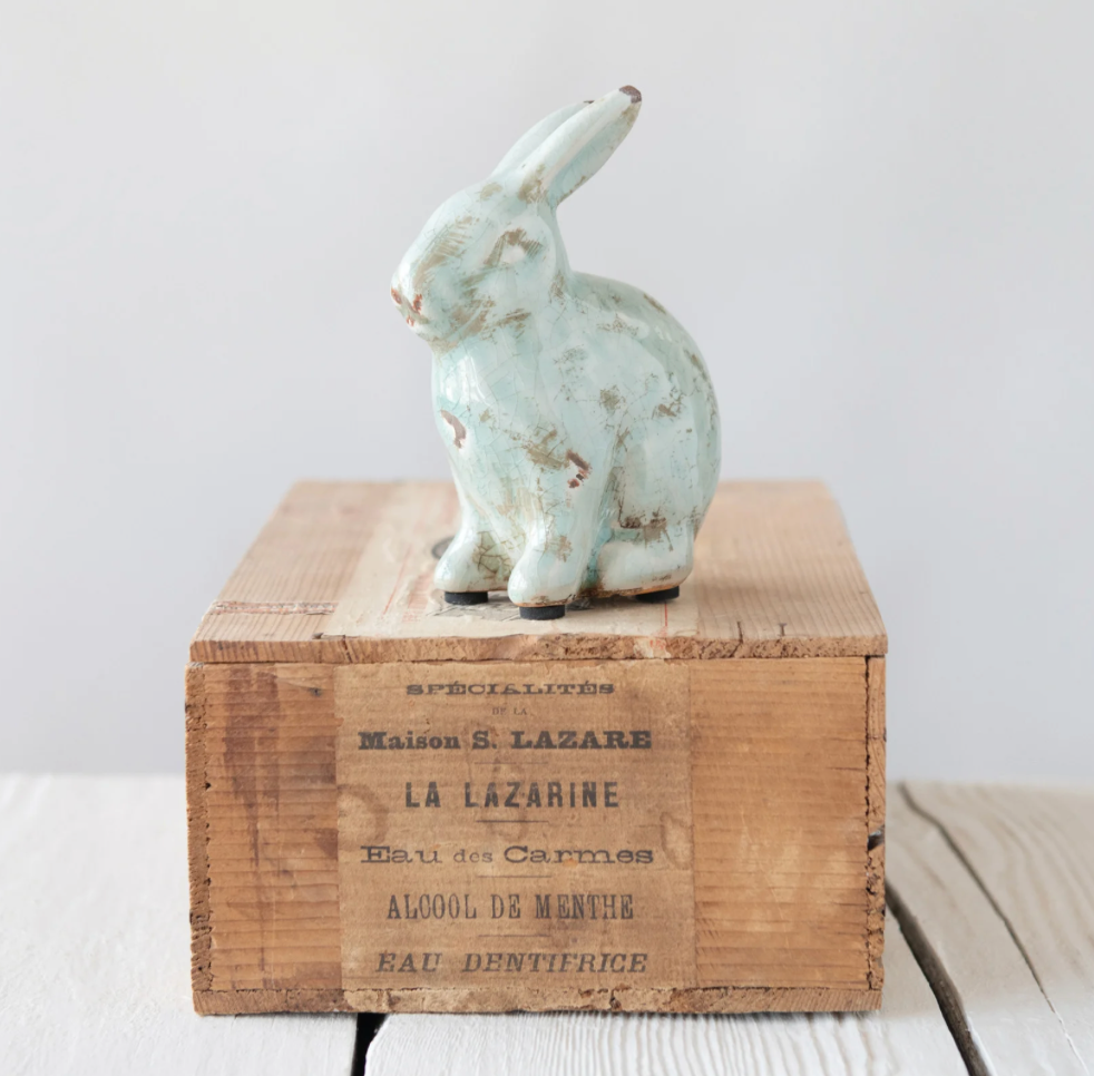 Distressed Terracotta Rabbit