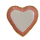 Stoneware Heart Dish with Gold Edge