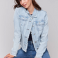 Charlie B Frayed Denim Jacket