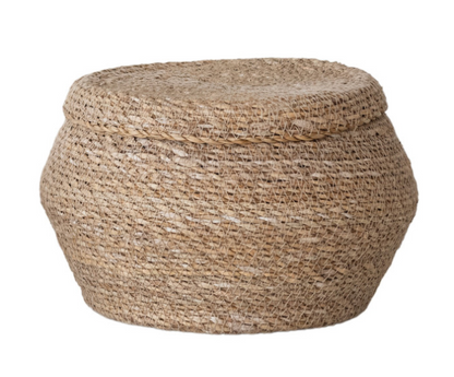 Round Seagrass Baskets with Lids