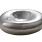 Decorative Stoneware Bowl, Chrome Finish