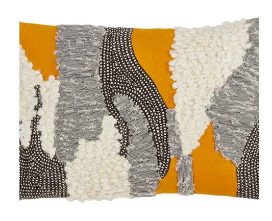 Boucle Yarn Applique Pillow