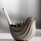 Sculpted Resin Bird Planter