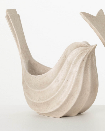 Sculpted Resin Bird Planter