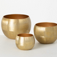 Lustrous Brushed Gold Pots