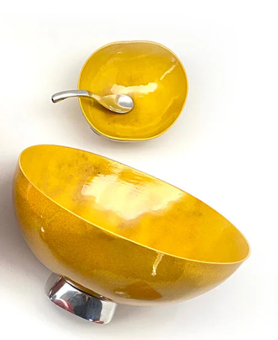 Lacquered Gourd Serving Bowl