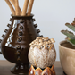 Stoneware Flower Shaped Planter