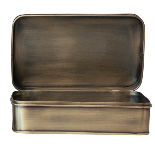 Metal Box Antique Brass Finish