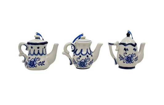 Delft Blue Teapot Ornament