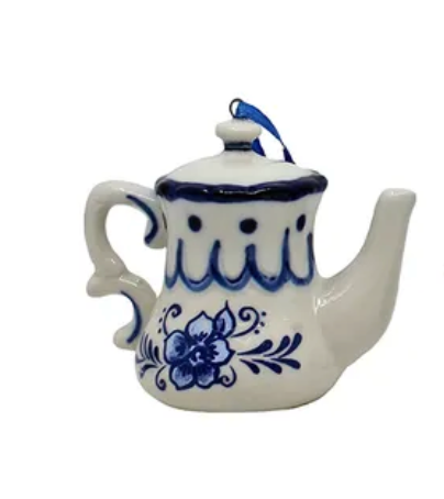 Delft Blue Teapot Ornament