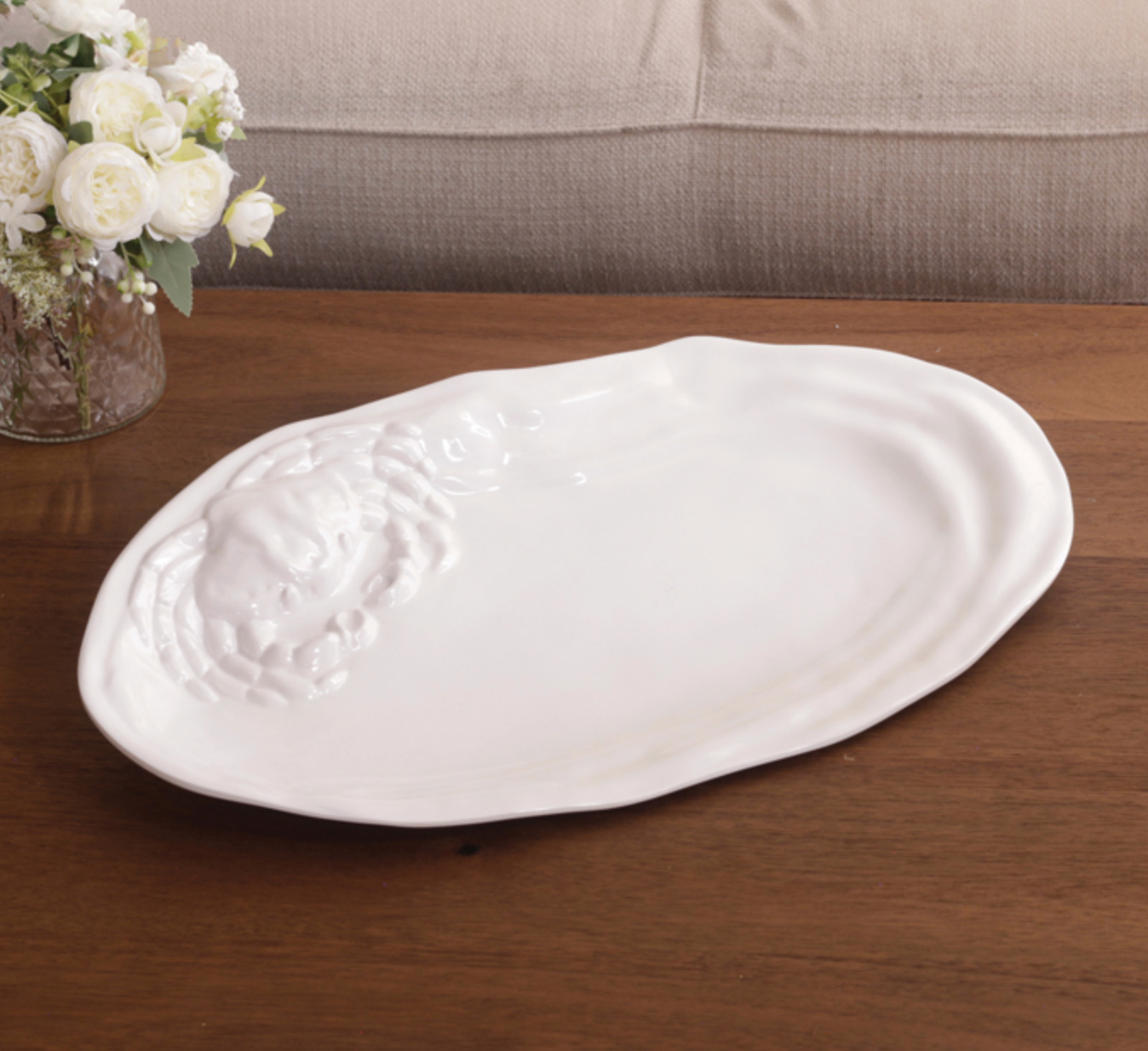 VIDA Ocean Oval Crab Platter Large