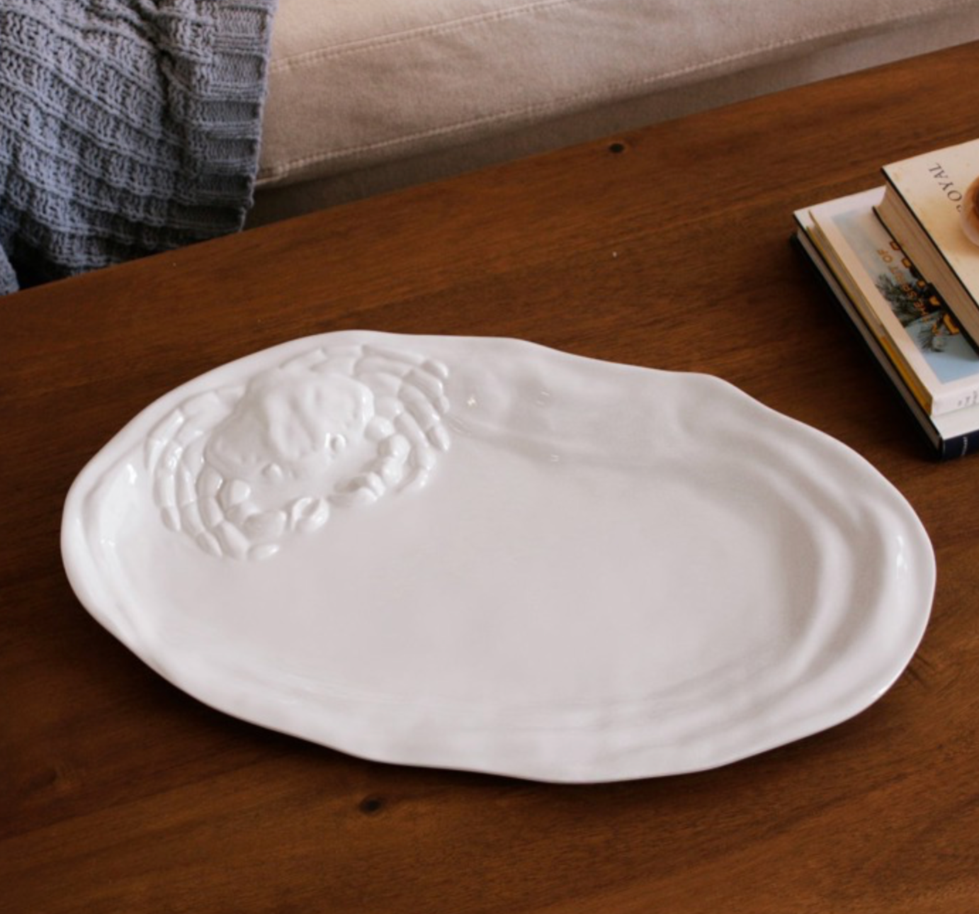 VIDA Ocean Oval Crab Platter Large