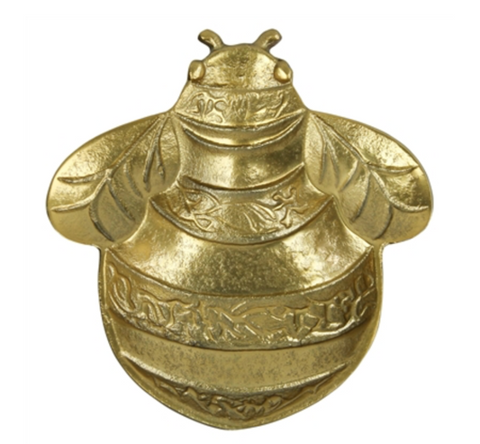 Bee Tray with Gold Finish