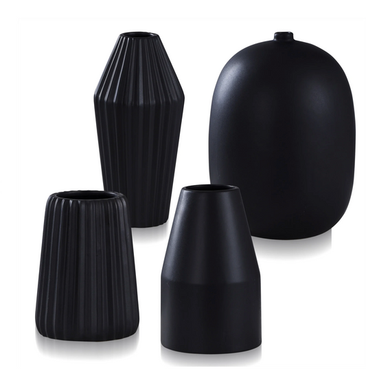 Dann Foley Black Vases