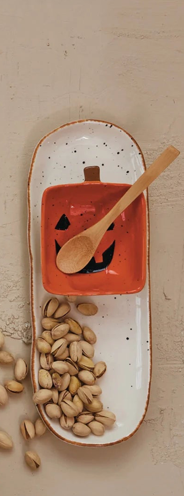 Pumpkin Serving Tray and Dish