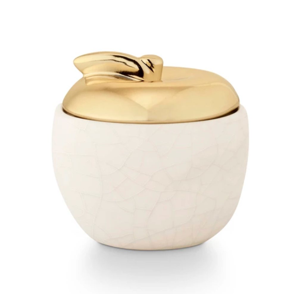 Tried & True Heirloom Pumpkin Crabapple Ceramic Apple Candle