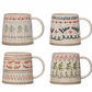 Hand Stamped Stoneware Mug