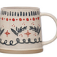 Hand Stamped Stoneware Mug