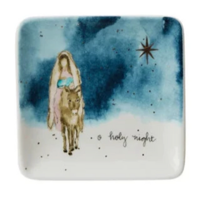 3" Stoneware Dish Christmas