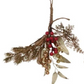 Faux Evergreen & Berry Bunch with Metallic Finishes and Glitter