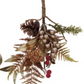 Faux Evergreen & Berry Bunch with Metallic Finishes and Glitter