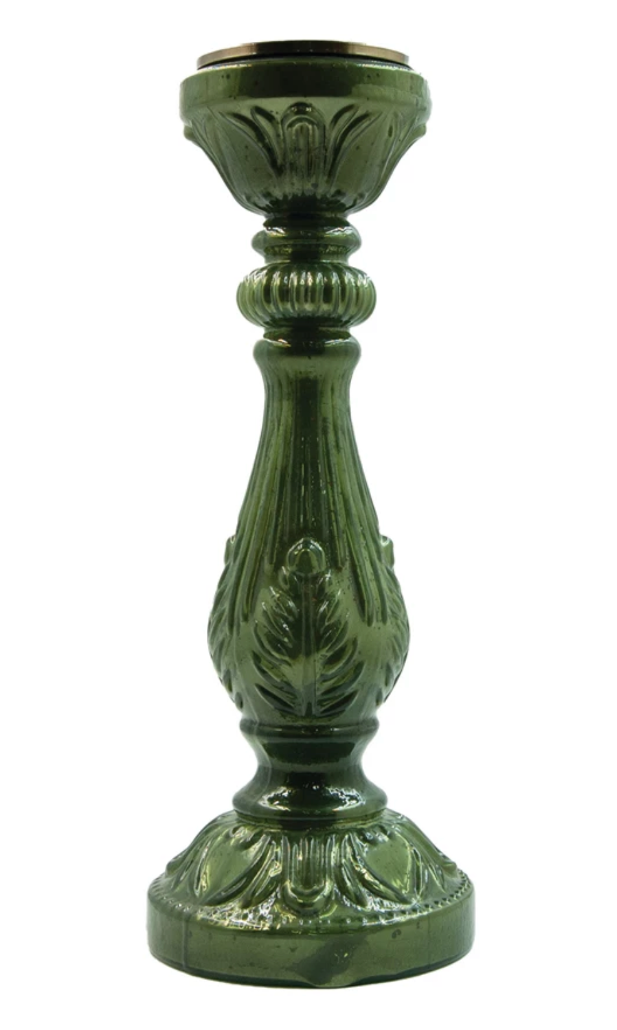 Mercury Glass Pillar Candle Holder