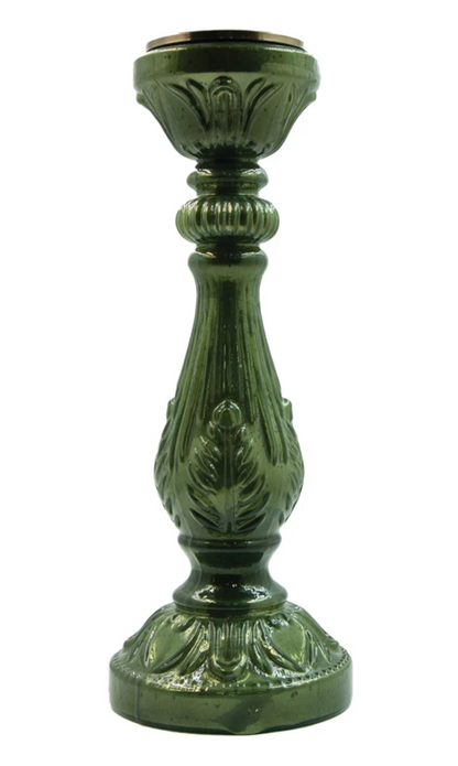 Mercury Glass Pillar Candle Holder