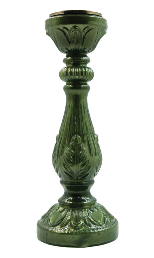 Mercury Glass Pillar Candle Holder