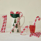 Plastic Candy Cane Drink Stirrers with Stripes, Set of 10