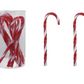 Plastic Candy Cane Drink Stirrers with Stripes, Set of 10