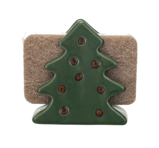 Tree Stoneware Sponge Holder
