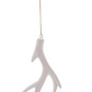 Stoneware Bisque Deer Antler Ornament